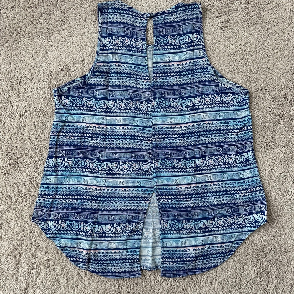 Addie Blue Lightweight Sleeveless Blouse - Picture 3 of 3